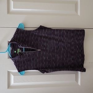 Sparkly half-zipper vest tank top